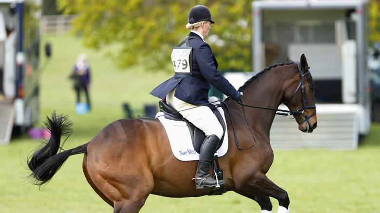 Zara Tindall riding a horse