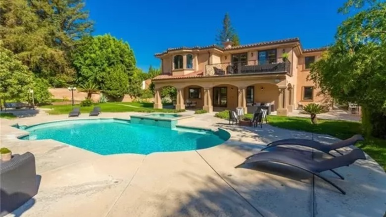 Backyard of Zendaya's Northridge home