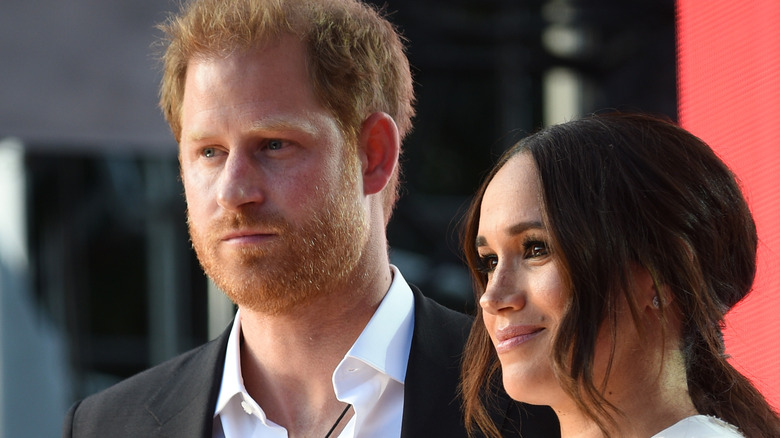 Prince Harry and Meghan Markle at an event 