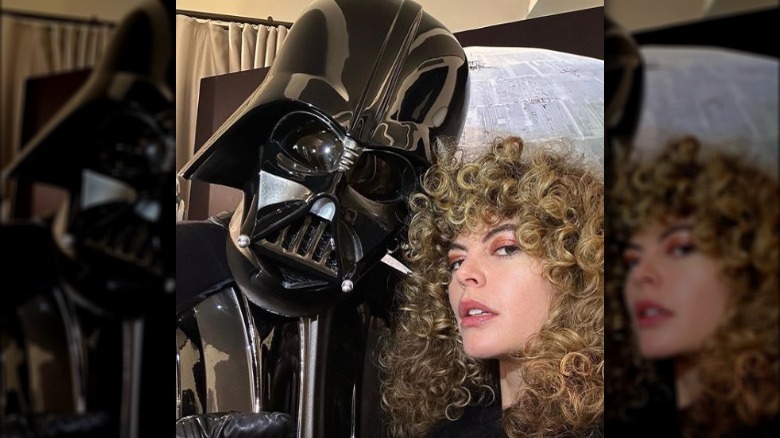 Lauren Valenti posing with Darth Vader