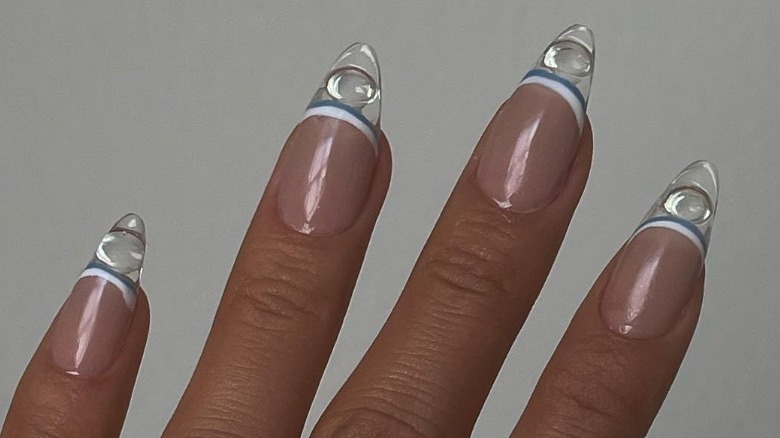 Nails with clear tips