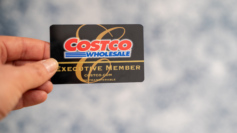 Hand holding Costco Executive Membership card