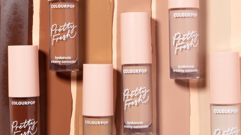 A row of ColourPop creamy concealers