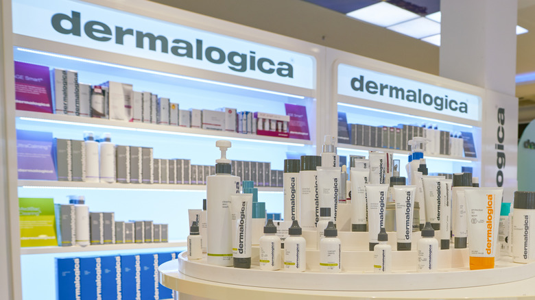 Dermalogica stall showcasing products