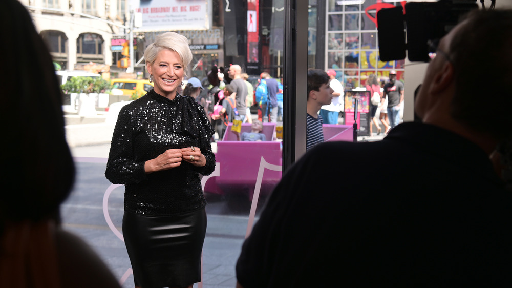 Dorinda Medley black sequined dress