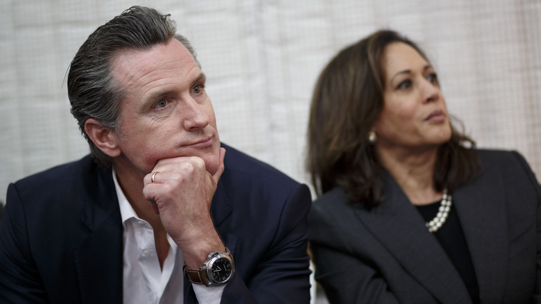 Gavin Newsom and Kamala Harris