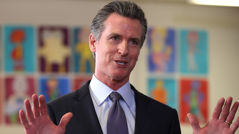 Gavin Newsom talking