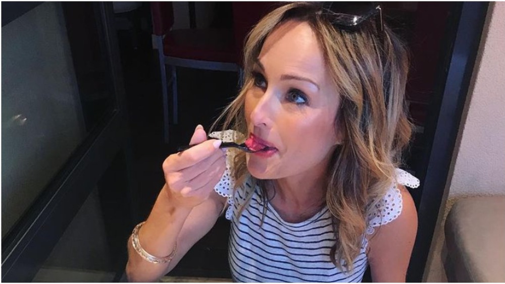 Giada De Laurentiis eating