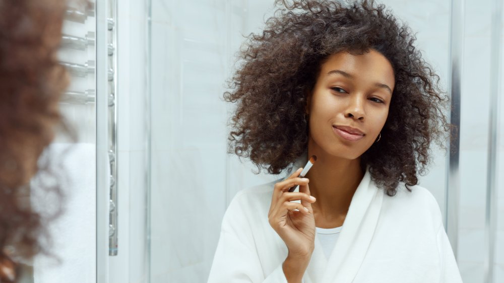 woman in bathroom