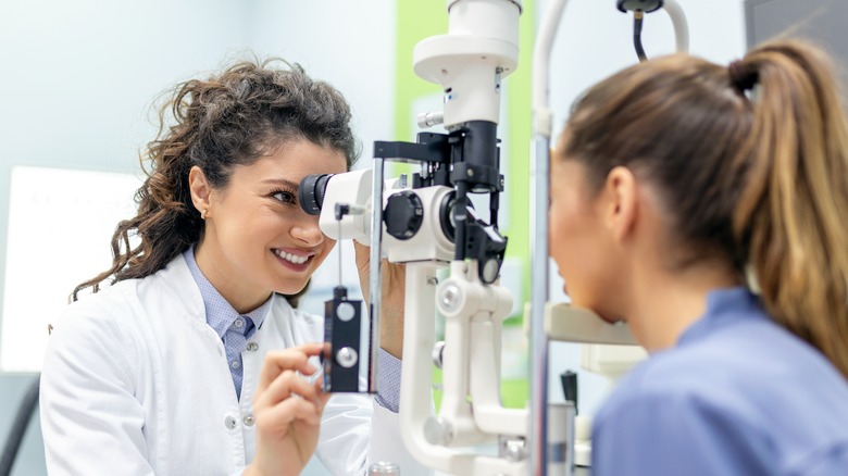 Visiting an ophthalmologist