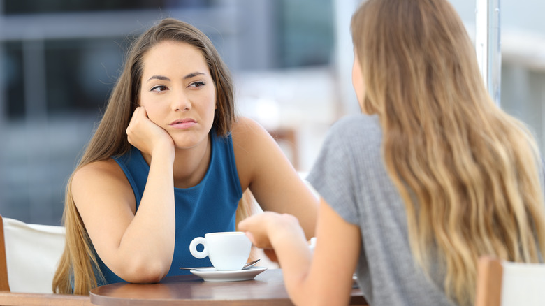 woman annoyed with friend