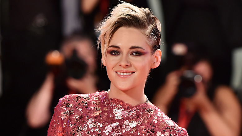 Kristen Stewart smiles at an event