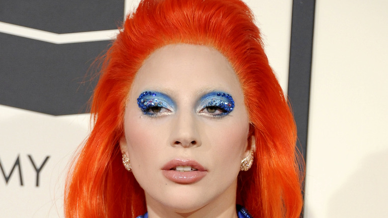 Lady Gaga wears bold makeup