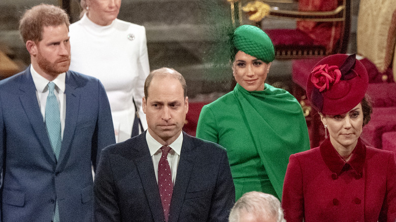 Prince Harry, Meghan Markle, Prince William and Kate Middleton at a royal event