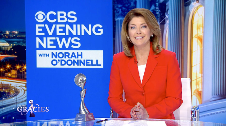 Norah O'Donnell anchoring the news