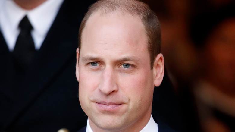 Prince William looks pensive at an event