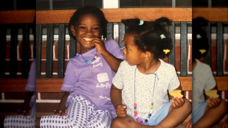 Throwback photo of Simone and Adria Biles