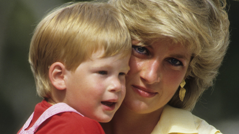 Prince Harry with Princess Diana 