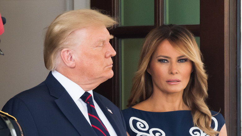 Donald and Melania Trump at the White House