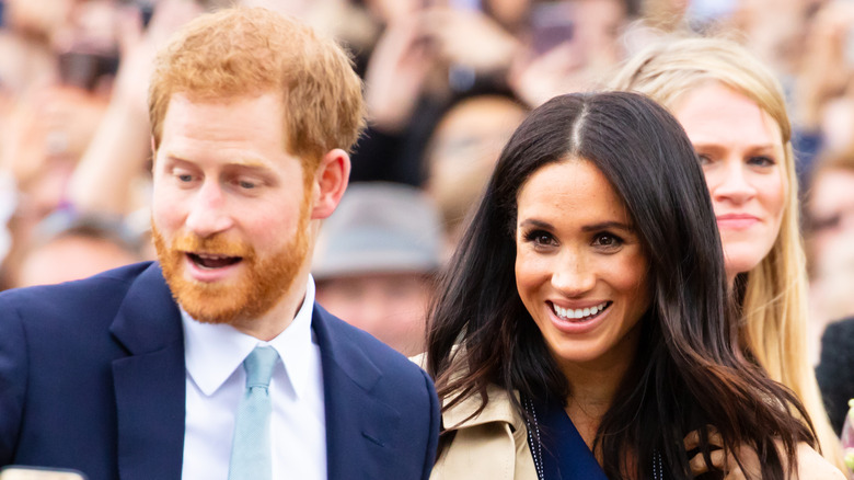 Prince Harry and Meghan Markle in public.