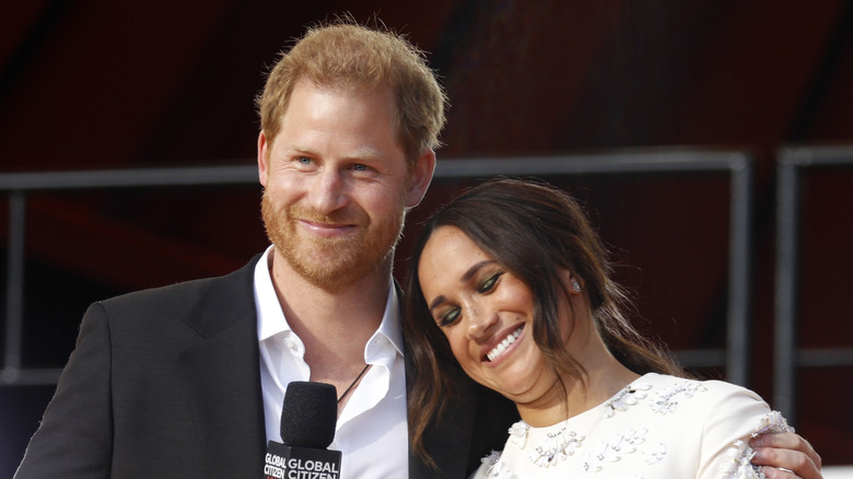 Prince Harry and Meghan Markle at an event in NYC.