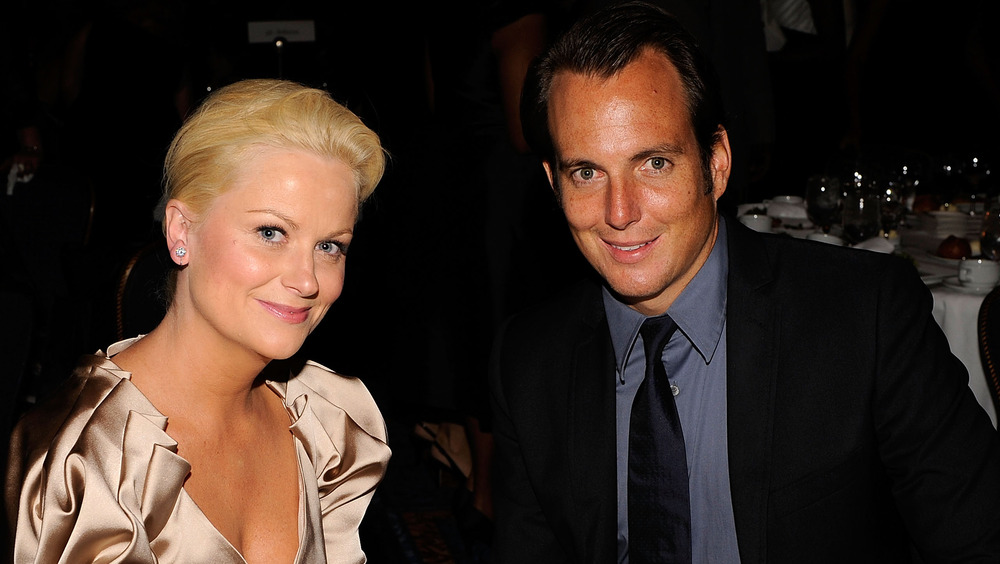 Amy Poehler and Will Arnett at an event