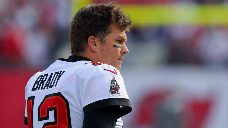 Tom Brady during a Tampa Bay football game. 