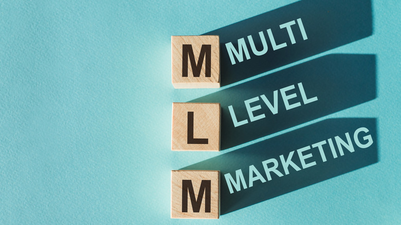 Multi Level Marketing spelled out in blocks 