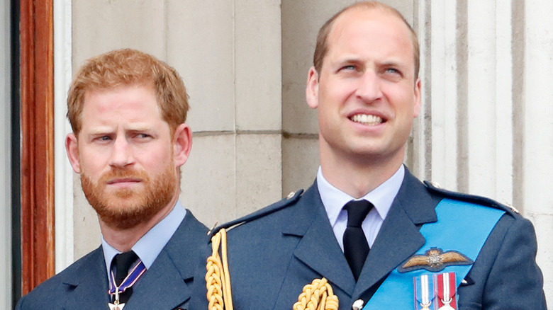 Prince Harry and Prince William standing together