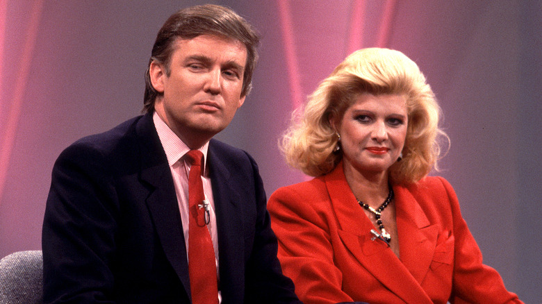 Donald and Ivana Trump on stage