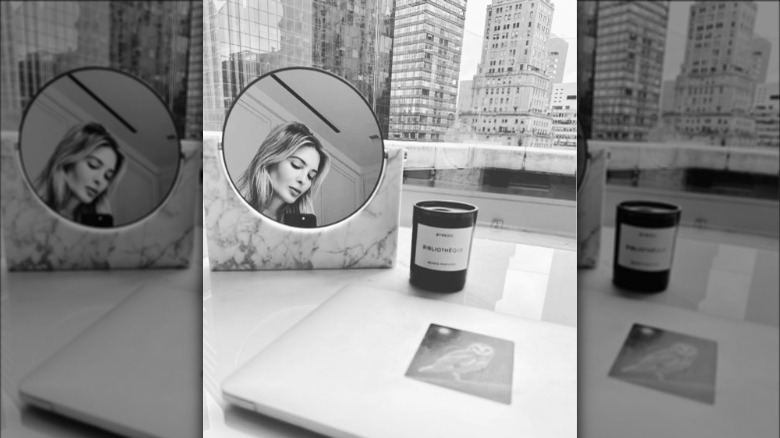 Ivanka Trump black and white selfie