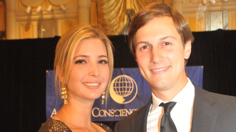 Ivanka Trump and Jared Kushner posing