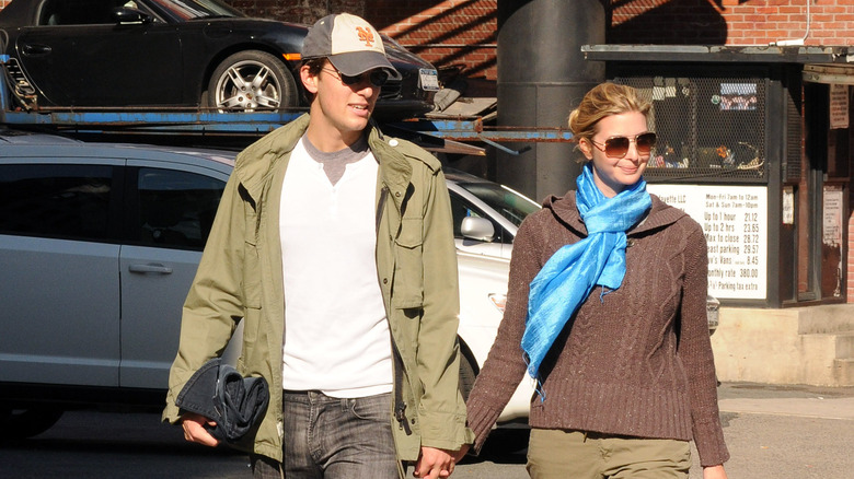 Ivanka Trump and Jared Kushner walking 