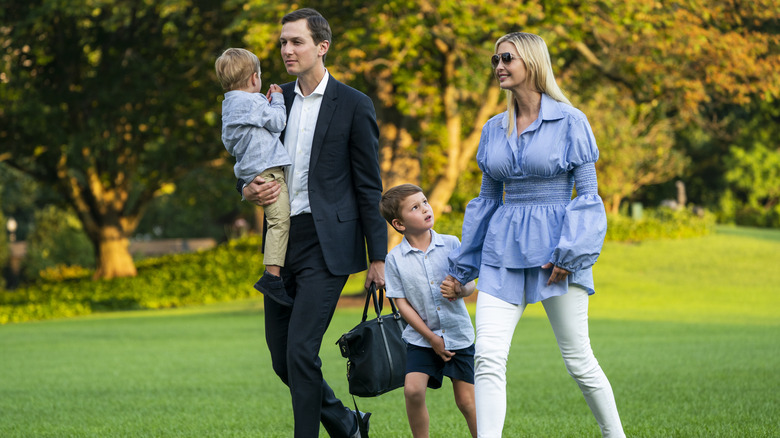 Ivanka Trump and Jared Kushner with their kids