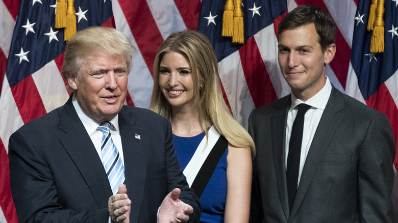 Ivanka and Jared with Donald Trump