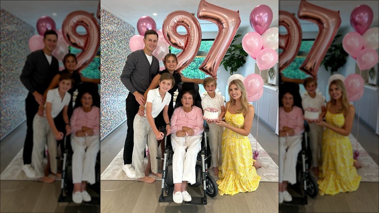 Ivanka Trump and her family for her grandmother's 97th birthday