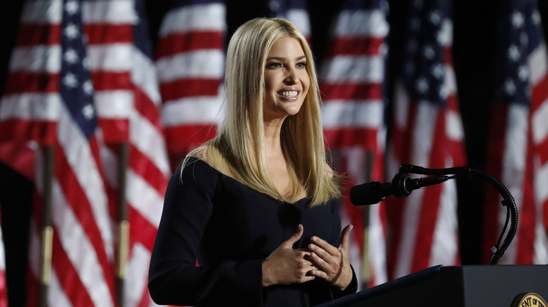 Ivanka speaking at the RNC without her ring