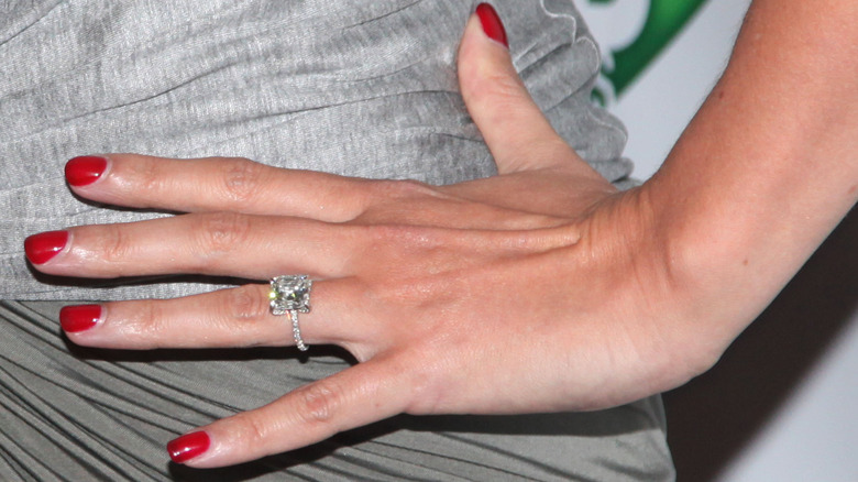 A close up of Ivanka Trump's engagement ring