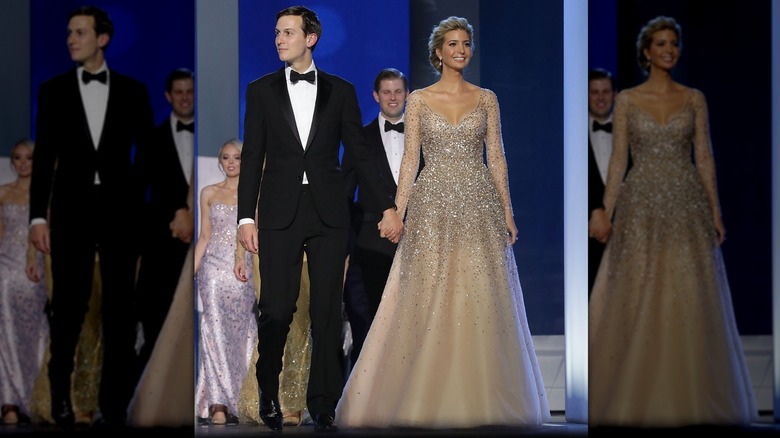 Jared Kushner and Ivanka Trump holding hands