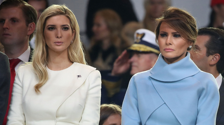 Ivanka Trump and Melania Trump standing together