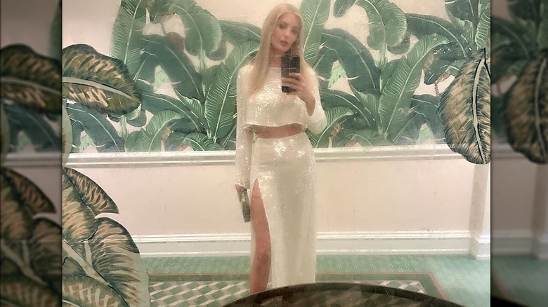 Ivanka Trump in white gown 