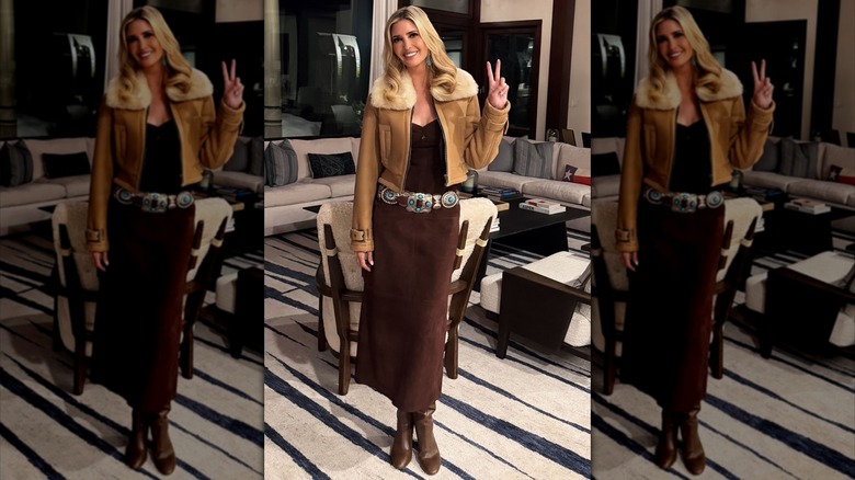 Ivanka Trump wearing a cowboy chic outfit