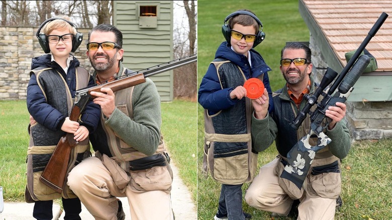 Donald Trump Jr. with Theo and Joseph and rifles