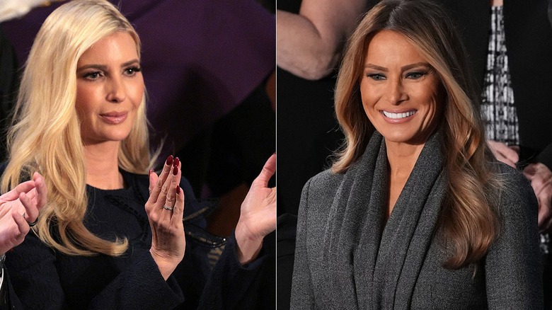 Ivanka Trump/Melania Trump at Trump address to Congress