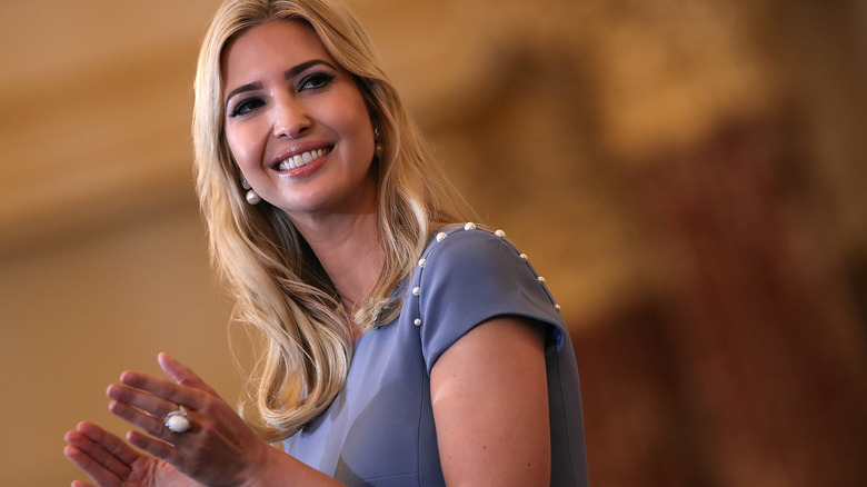 Ivanka Trump clapping onstage