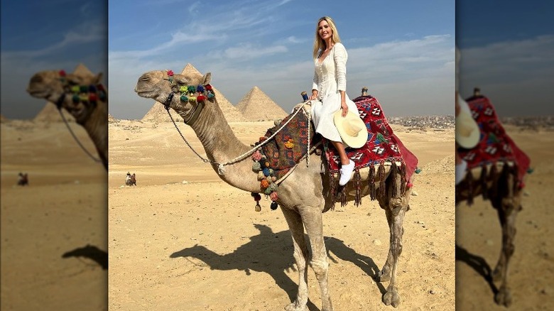 Ivanka Trump on camel