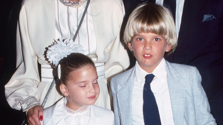 Ivanka Trump as a kid with her brother 