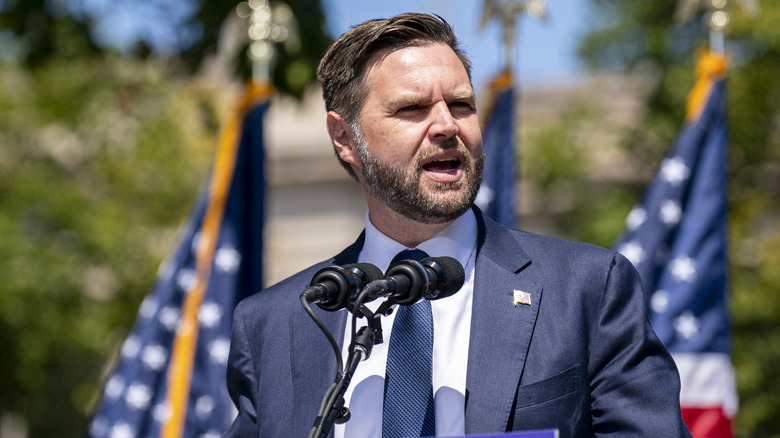 J.D. Vance addressing a crowd