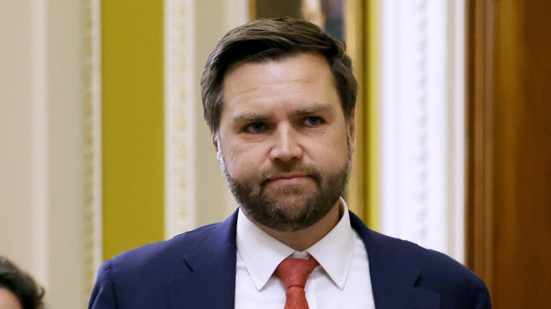 J.D. Vance looking unhappy