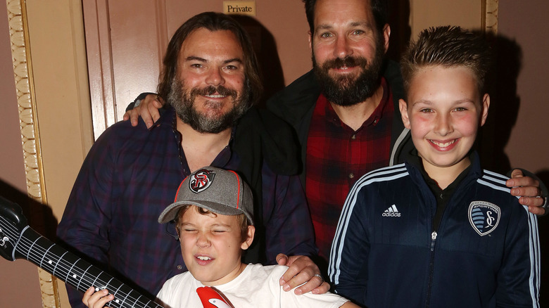 Jack Black son playing guitar